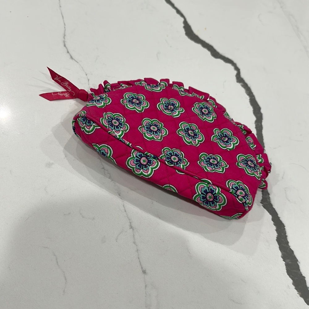 Vera Bradley Pink Swirls Flowers Cosmetic Bag
